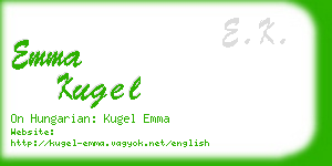 emma kugel business card